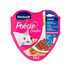 Foto van Vitakraft poesie creation sauce koolvis met pasta & tomaat 85g bij jumbo