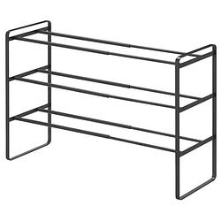 Foto van Yamazaki frame extendable shoe rack 3 tire - black