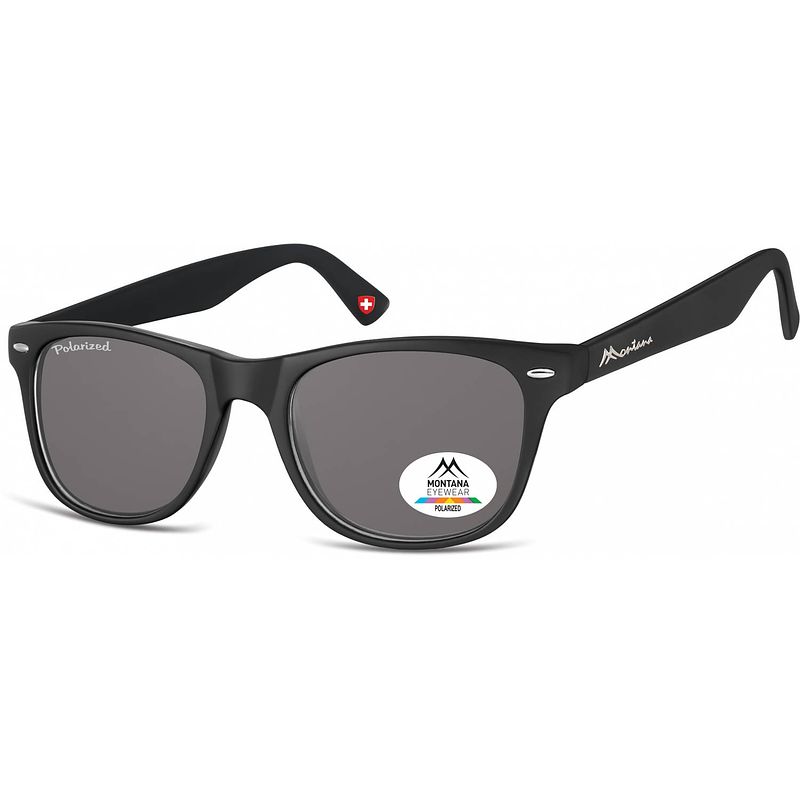 Foto van Montana zonnebril havana unisex wayfarer zwart (mp10)