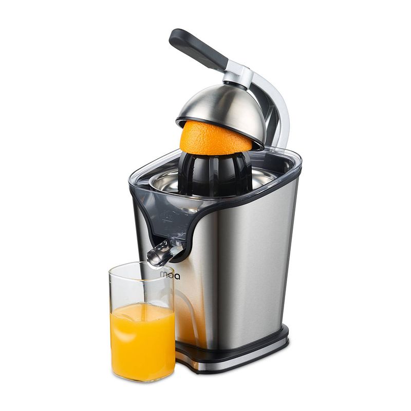 Foto van Moa citruspers - citrusjuicer - elektrische sinaasappelpers - citroenpers - 2 perskegels - zwart - cj408b