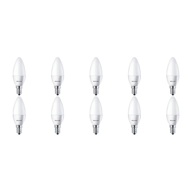 Foto van Philips - led lamp 10 pack - corepro candle 827 b35 fr - e14 fitting - 5.5w - warm wit 2700k vervangt 40w