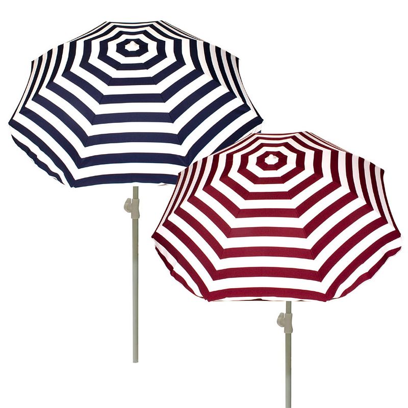 Foto van Summertime parasol - 180 cm - blauw/rood