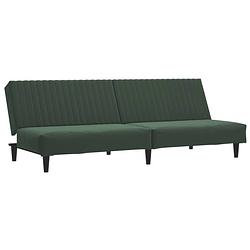 Foto van The living store bedbank donkergroen fluweel - 200 x 84.5 x 69 cm - multifunctioneel