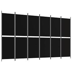 Foto van Vidaxl kamerscherm met 6 panelen 300x180 cm stof zwart