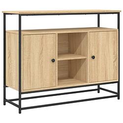 Foto van Vidaxl dressoir 100x35x80 cm bewerkt hout sonoma eikenkleurig