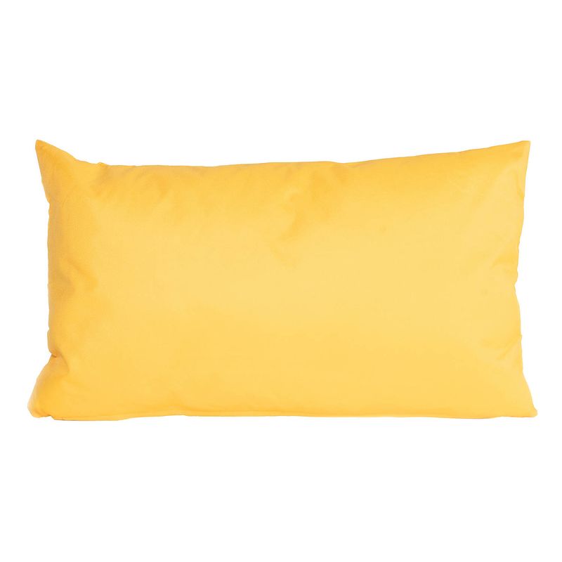 Foto van Bank/sier kussens voor binnen en buiten in de kleur geel 30 x 50 cm - sierkussens