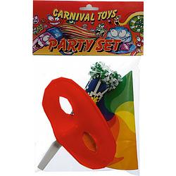 Foto van Carnival toys feestset junior rood one-size 3-delig