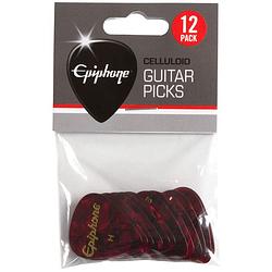 Foto van Epiphone apre12-74m celluloid guitar picks 12-pack medium plectrumset (12 stuks)