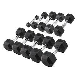 Foto van Body-solid hexa rubber dumbbell set 1 -10 kg - rubber