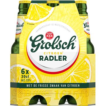 Foto van Grolsch radler citroen flessen 6 x 300ml bij jumbo