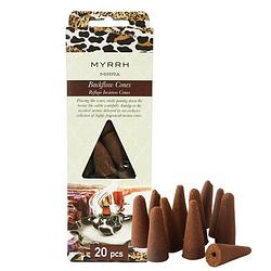 Foto van Backflow wierookkegels incense cones 20 stuks - myrrh