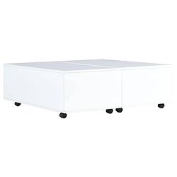 Foto van Infiori salontafel 100x100x35 cm hoogglans wit