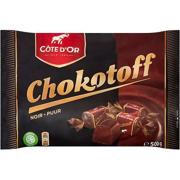 Foto van Cote d'sor chokotoff toffees pure chocolade 500g bij jumbo