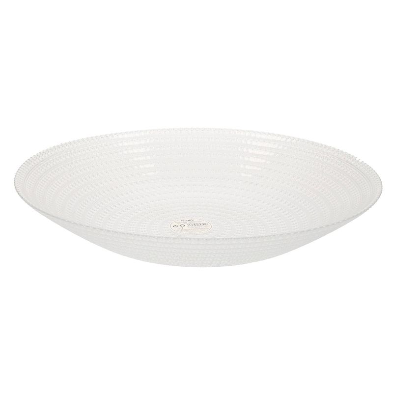 Foto van Grote fruitschaal cristas allure van bewerkt glas rond 40 cm - fruitschalen