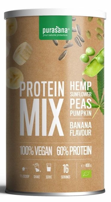 Foto van Purasana protein mix banaan