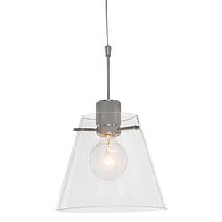 Foto van Moderne hanglamp - steinhauer - glas - modern - retro - e27 - l: 22cm - voor binnen - woonkamer - eetkamer - zilver