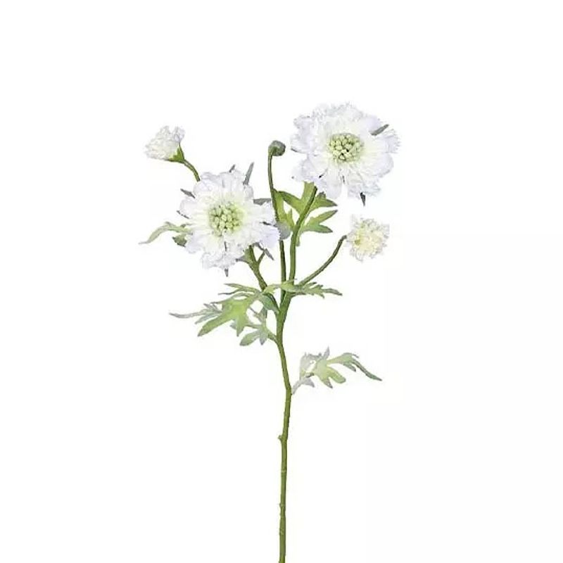 Foto van Buitengewoon de boet - scabiosa tak cream 60 cm kunstplant