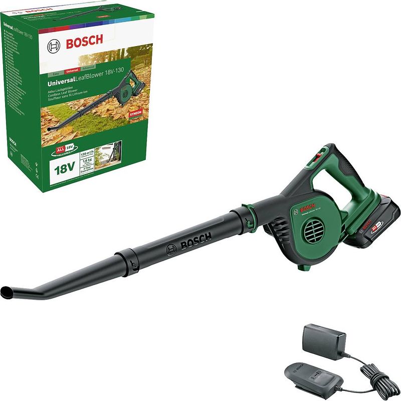 Foto van Bosch home and garden universalleafblower 18v-130 bladblazer accu incl. accu 18 v