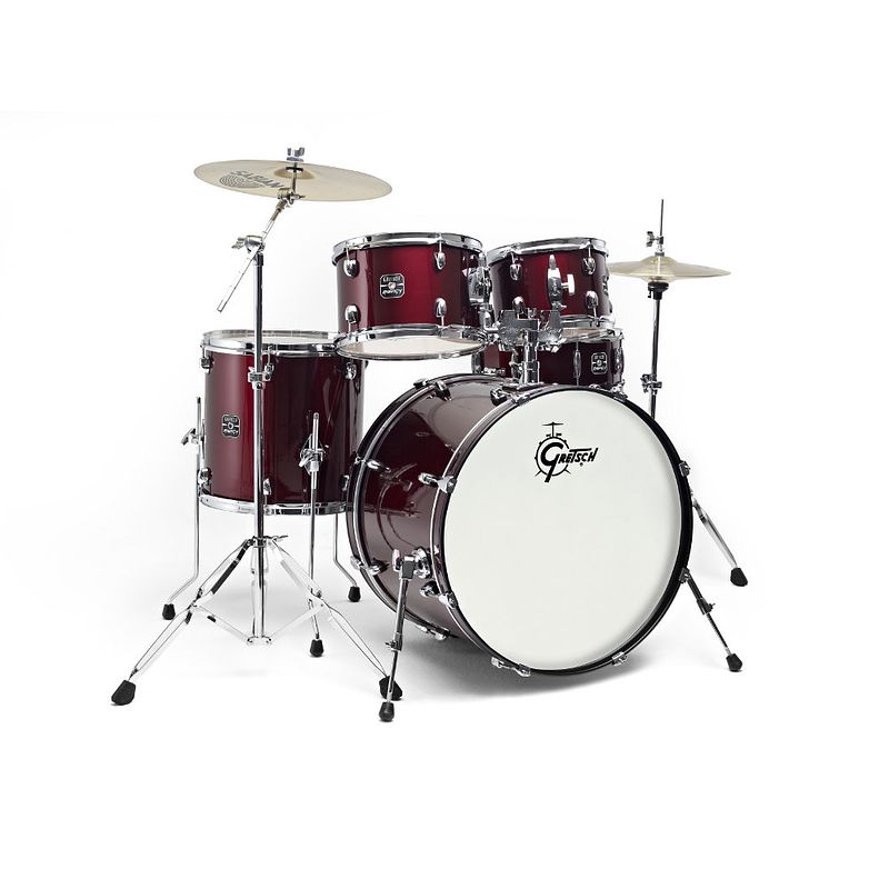 Foto van Gretsch drums ge1-e605tk-wr ge1 energy fusion drumstel rood