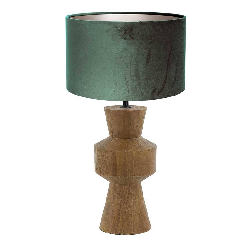 Foto van Light & living gregor tafellamp - ø 17 cm - e27 (grote fitting) - beuken en groen