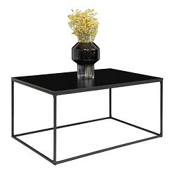 Foto van House nordic vita salontafel met zwart frame en zwarte top