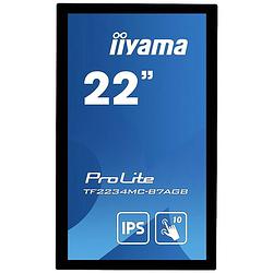 Foto van Iiyama prolite tf2234mc-b7agb led-monitor 55.9 cm (22 inch) energielabel f (a - g) 1920 x 1080 pixel full hd 8 ms displayport, vga, hdmi, usb ips led