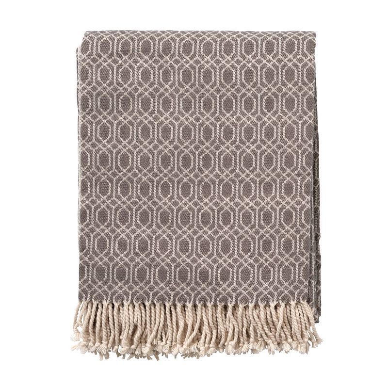 Foto van Dutch decor elodie - plaid charcoal gray 140x180 cm - grijs - grijs