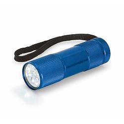 Foto van Compacte led kinder zaklamp - aluminium - blauw - 9 cm - zaklampen