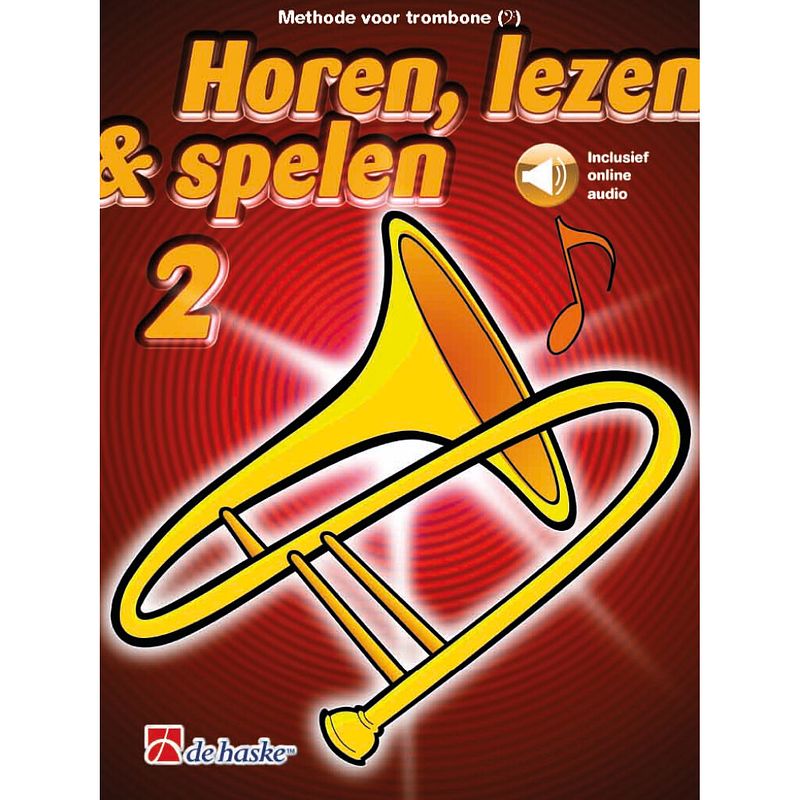 Foto van De haske horen, lezen & spelen - trombone 2 (f-sleutel)