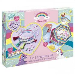 Foto van Totum unicorn 2 in 1 set sieraden + doosje maken