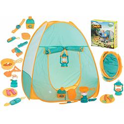 Foto van Speeltent - voor kinderen - kampeerplezier - met accessoires - zelfontplooiende tent - speelhuistent