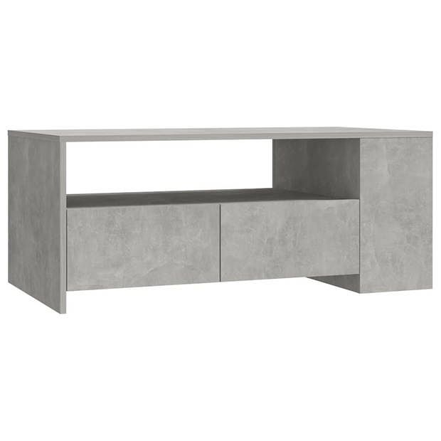 Foto van Vidaxl salontafel 102x55x42 cm bewerkt hout betongrijs