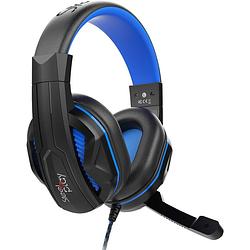 Foto van Steelplay hp41 over ear headset kabel gamen stereo zwart/blauw volumeregeling, microfoon uitschakelbaar (mute)