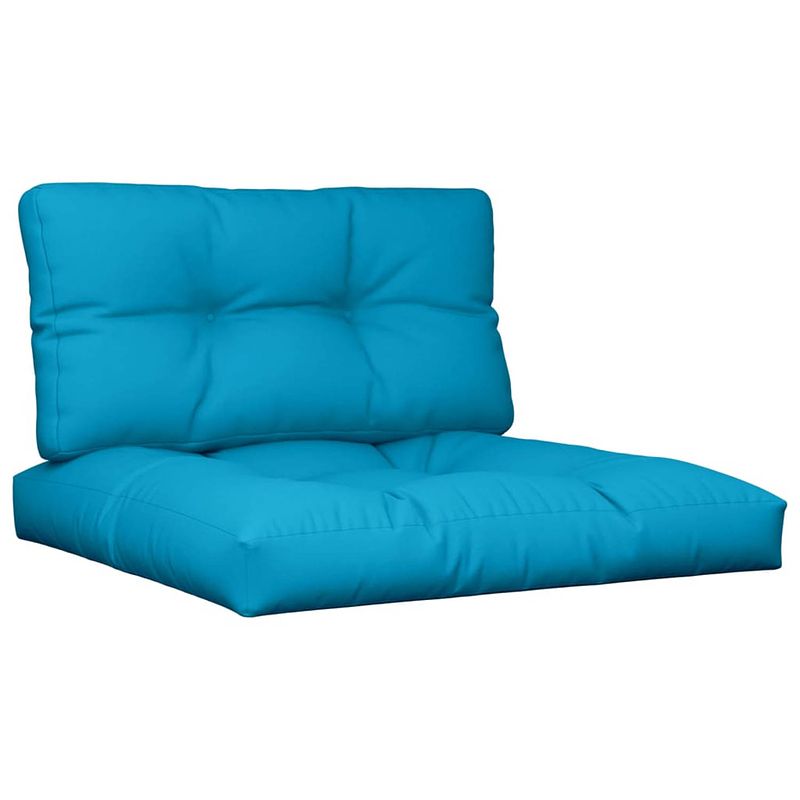 Foto van Vidaxl bankkussens pallet 2 st blauw