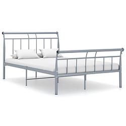 Foto van Vidaxl bedframe metaal grijs 120x200 cm