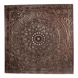 Foto van Ptmd restin brown mdf antique carved wall panel rect