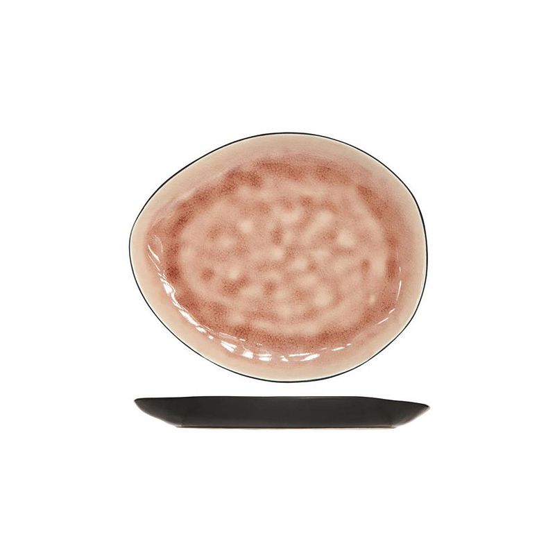 Foto van Cosy & trendy laguna plat bord - 19.5 x 16 cm - roze