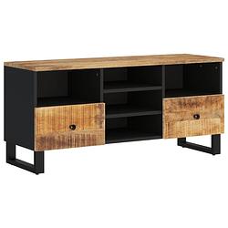 Foto van Vidaxl tv-meubel 100x33x46 cm massief mangohout en bewerkt hout