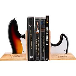 Foto van Fender bass body bookends sunburst boekensteunen