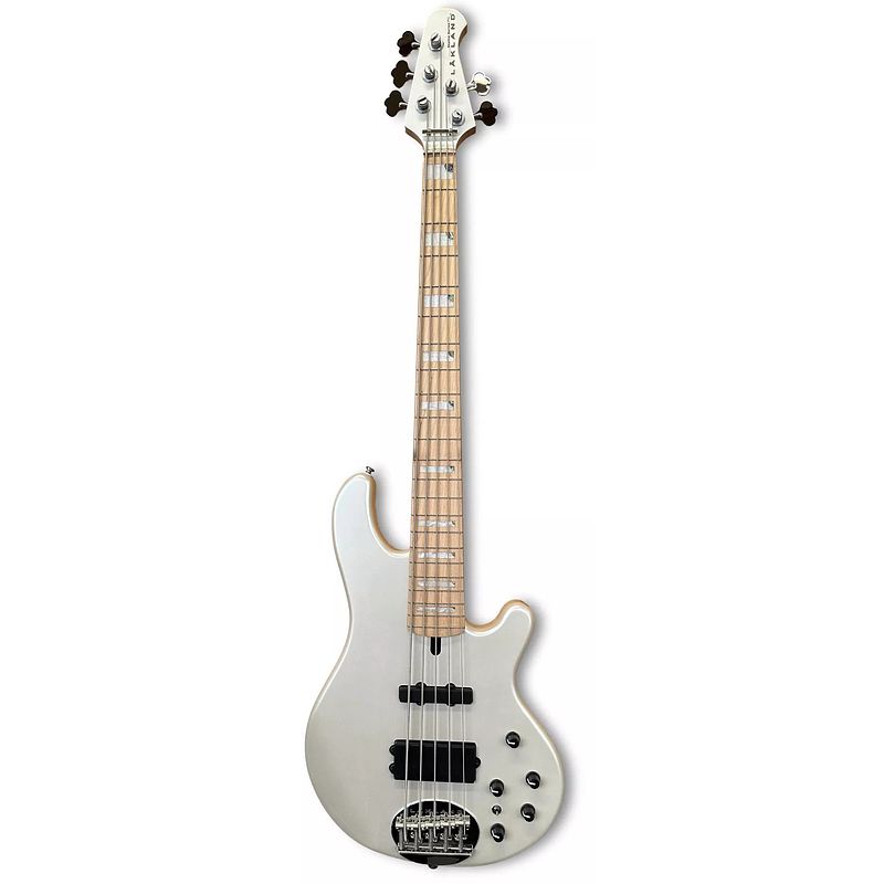 Foto van Lakland skyline 55-02 custom white pearl gloss 5-snarige elektrische basgitaar