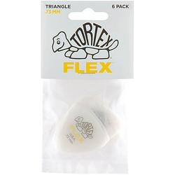 Foto van Dunlop tortex flex triangle plectrums 0.73 mm (6 stuks)