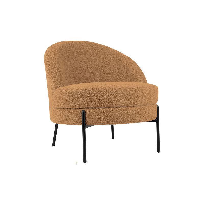 Foto van Leitmotiv - fauteuil noble teddy curl - zandbruin