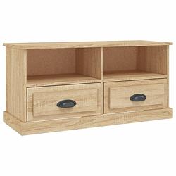 Foto van Vidaxl tv-meubel 93x35,5x45 cm bewerkt hout sonoma eikenkleurig