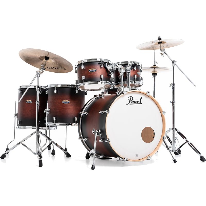 Foto van Pearl dmp926s/c260 decade maple satin brown burst 6-delig drumstel