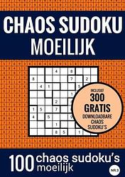 Foto van Sudoku moeilijk: chaos sudoku - nr. 3 - puzzelboek met 100 moeilijke puzzels voor volwassenen en ouderen - sudoku puzzelboeken - paperback