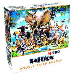 Foto van Cheatwell double-sided selfie puzzles - wild (500)