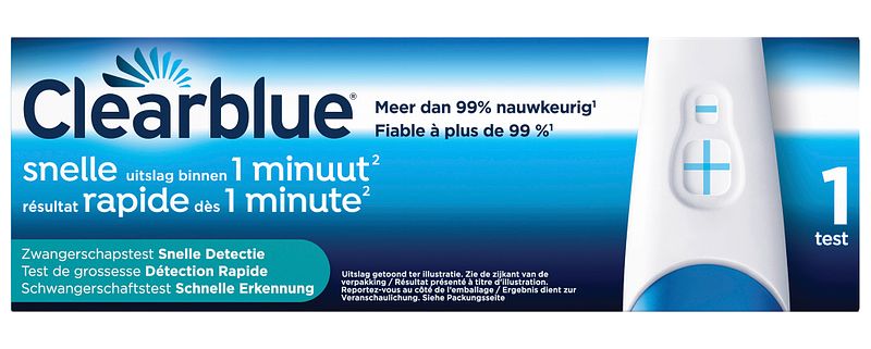 Foto van Clearblue zwangerschapstest snelle detectie