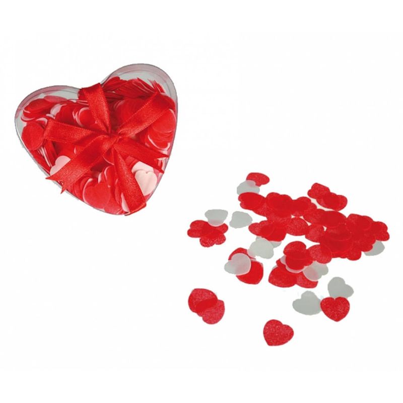 Foto van Doosje van 20x gram hartjes confetti voor in bad - confetti