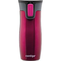 Foto van Contigo drinkfles west loop 470 ml rvs donkerroze/zwart