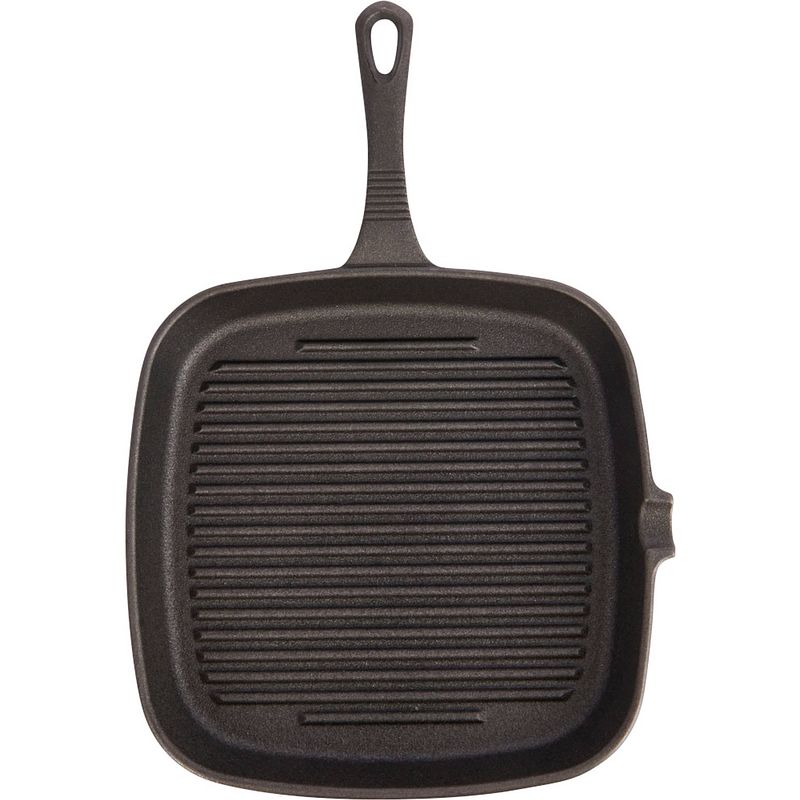 Foto van Kitchencraft gietijzeren grillpan - 23cm - kitchen craft